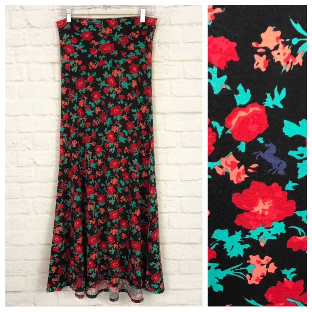 Lularoe Hidden Unicorn Stretchy Maxi Skirt Small